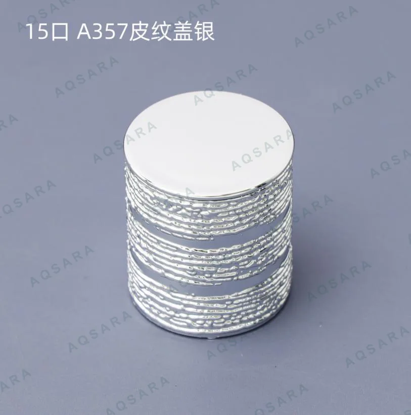 A357 leather grain cap silver