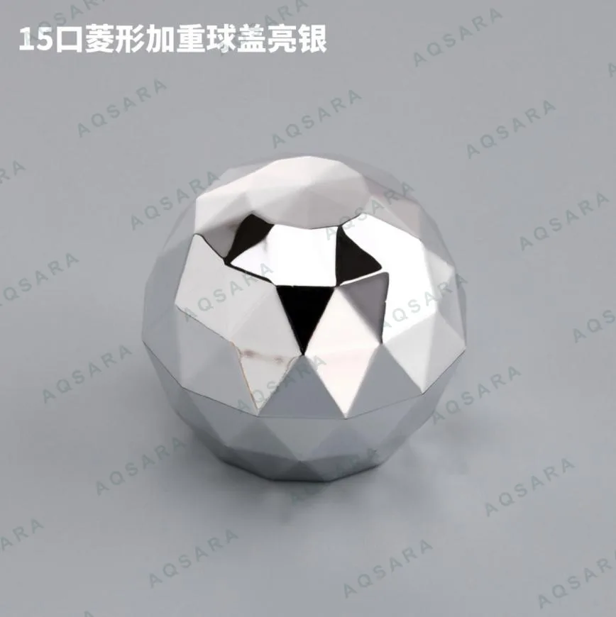 rhombus weighted ball cap glossy silver