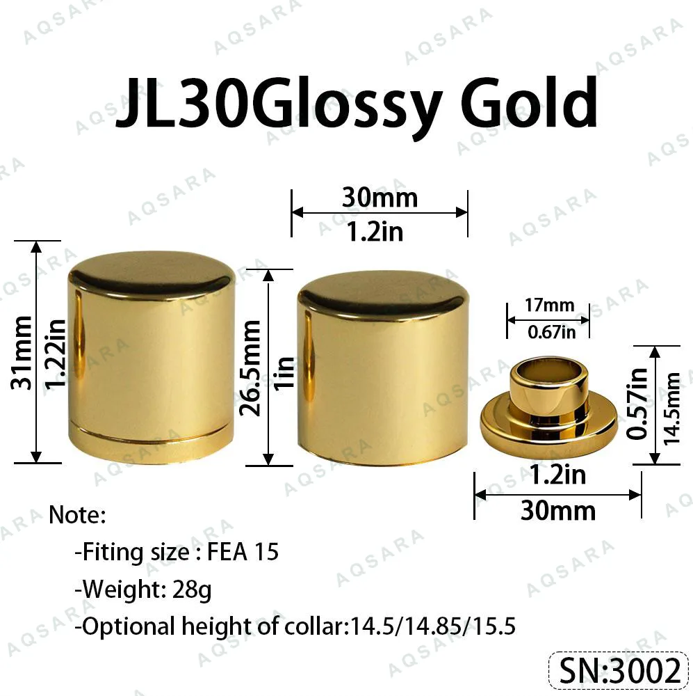JL30 Magnetic Cap — Glossy Gold