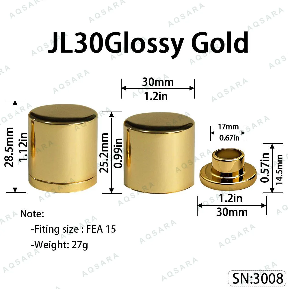 JL30 Magnetic Cap — Glossy Gold