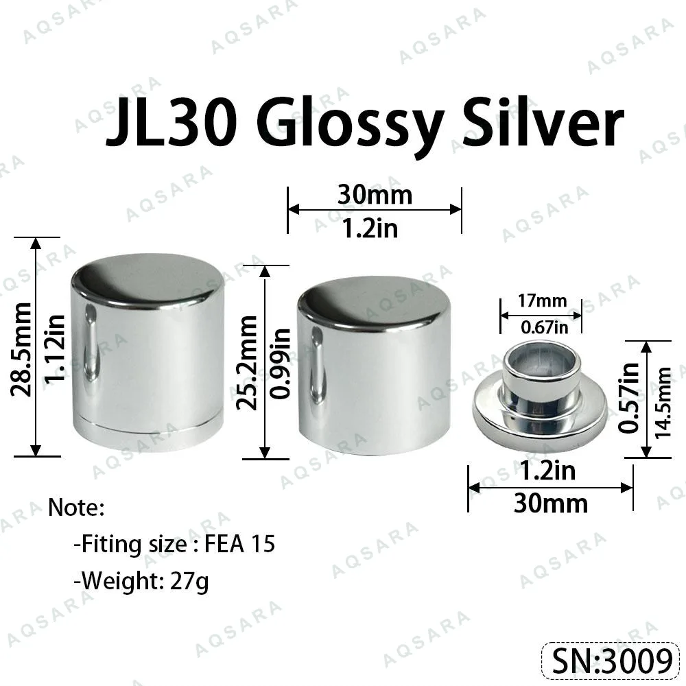 JL30 Magnetic Cap — Glossy Silver