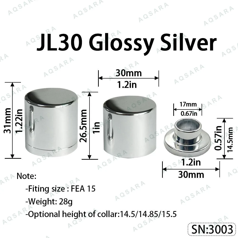 JL30 Magnetic Cap — Glossy Silver