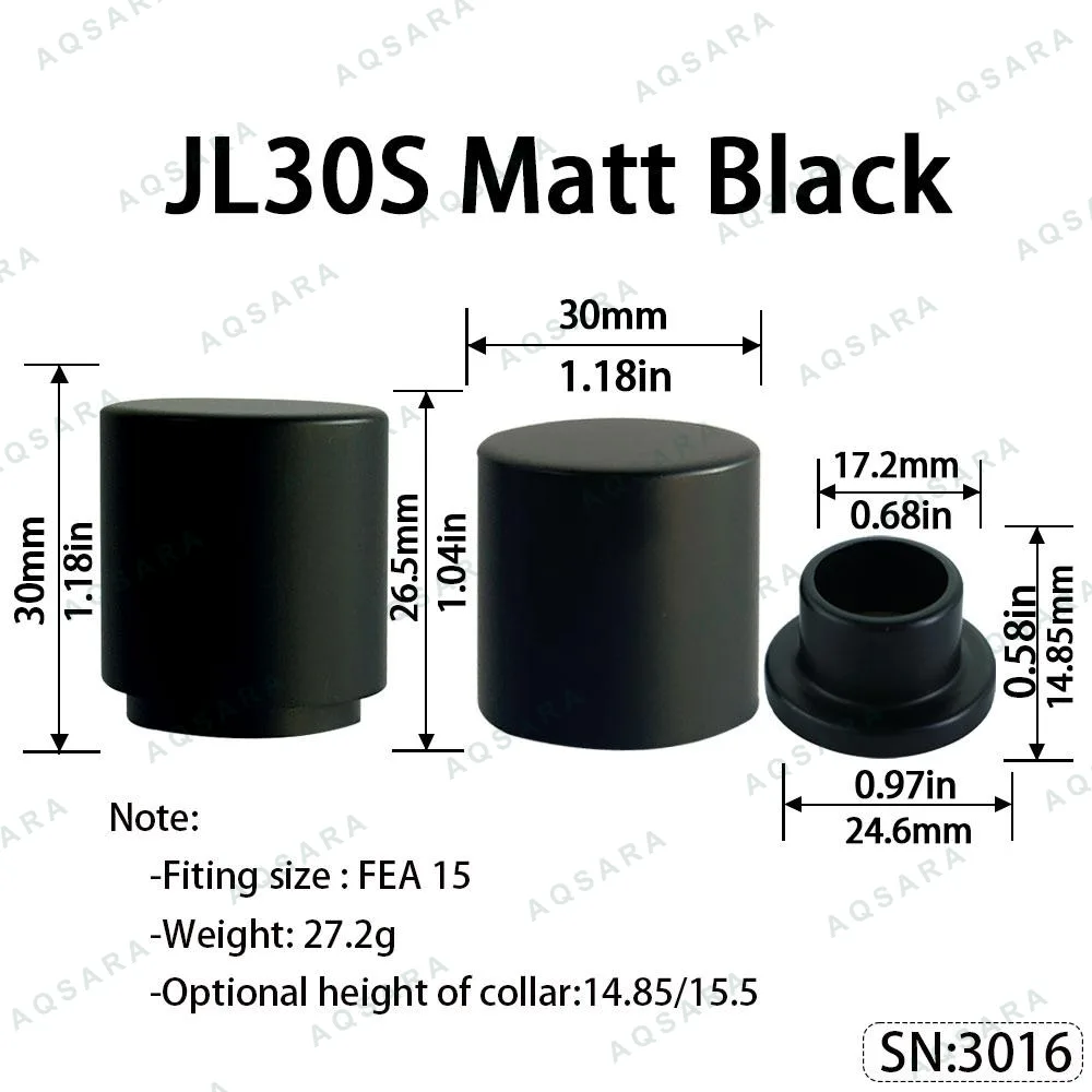 JL30S Magnetic Cap — Matt Black
