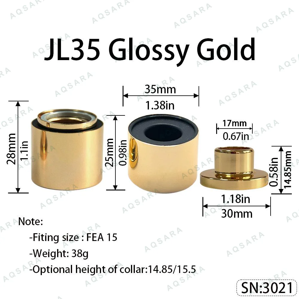 JL35 Magnetic Cap — Glossy Gold