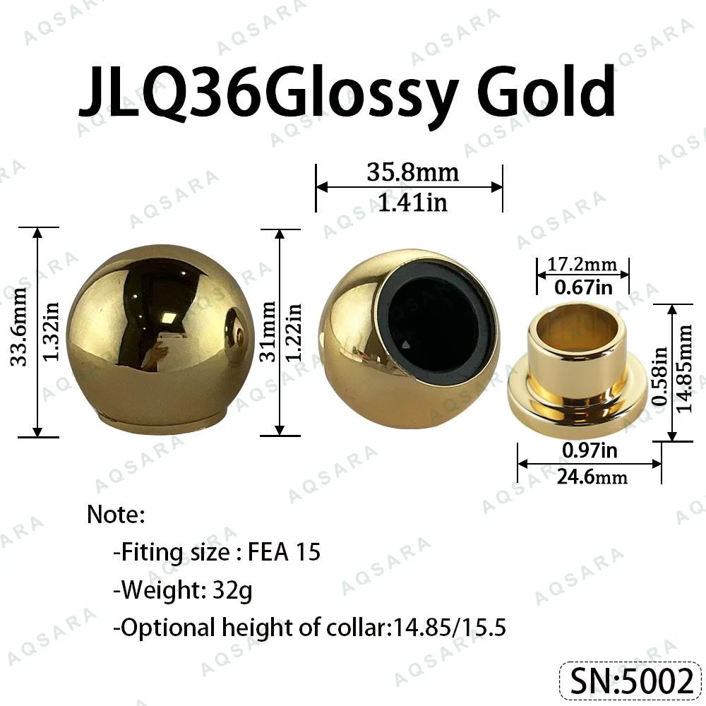 JLQ36 Magnetic Cap — Glossy Gold
