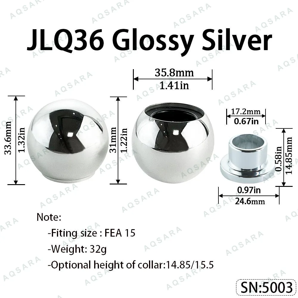 JLQ36 Magnetic Cap — Glossy Silver