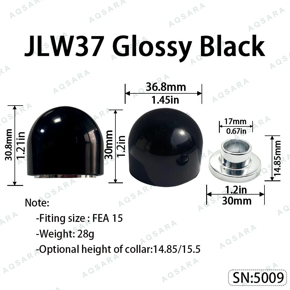 JLW37 Magnetic Cap — Glossy Black