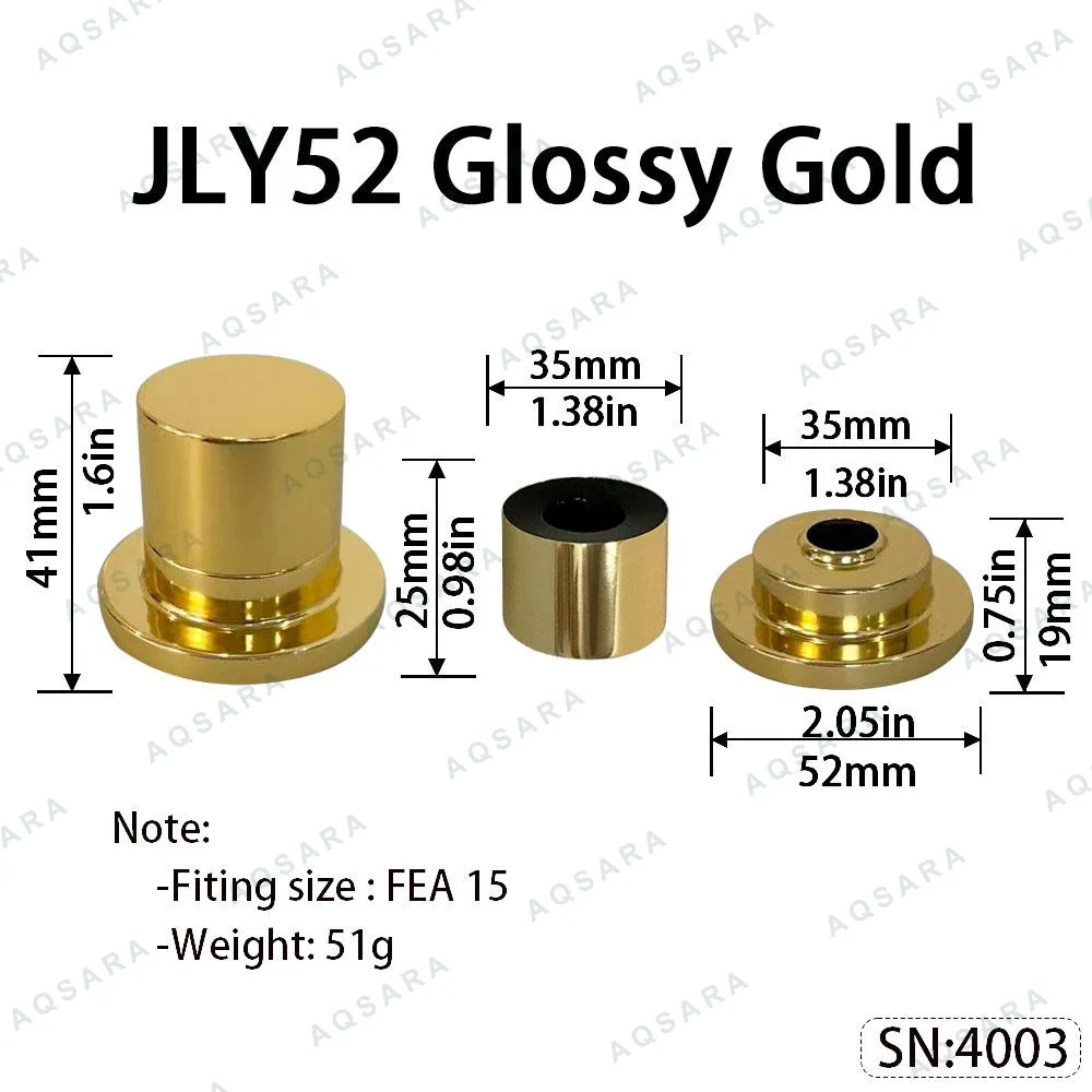 JLY52 Magnetic Cap — Glossy Gold
