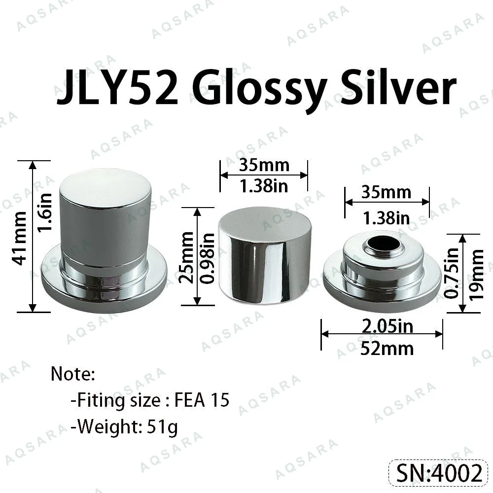 JLY52 Magnetic Cap — Glossy Silver