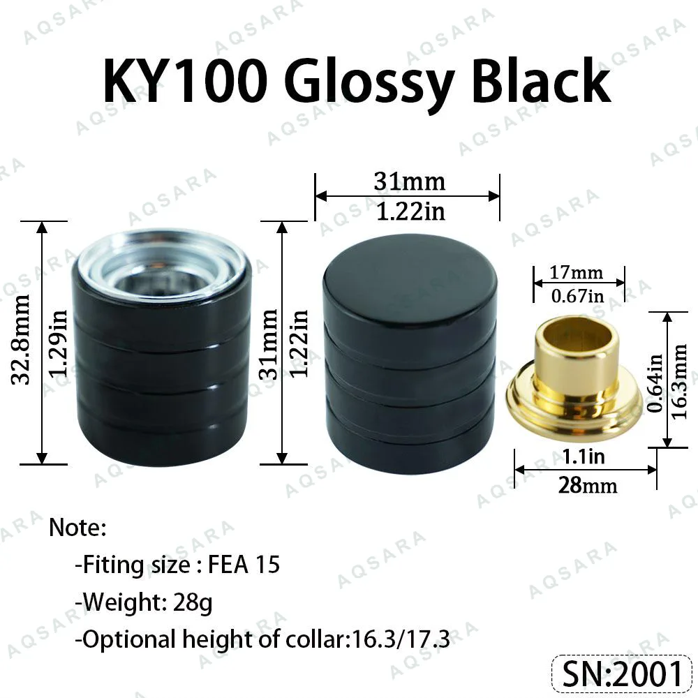 KY100 Magnetic Cap — Glossy Black