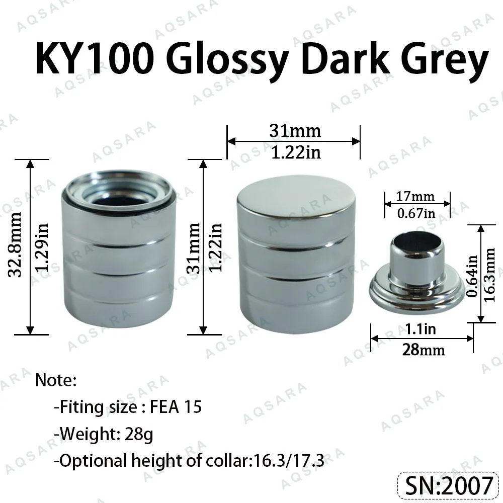 KY100 Magnetic Cap — Glossy Dark Grey