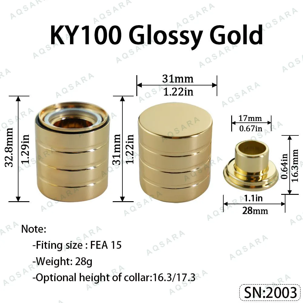 KY100 Magnetic Cap — Glossy Gold