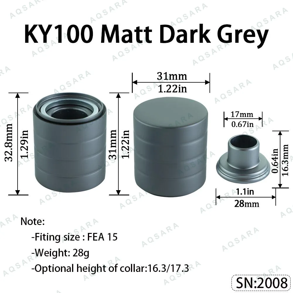 KY100 Magnetic Cap — Matt  Dark Grey