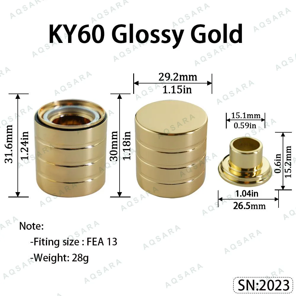 KY60 Magnetic Cap — Glossy Black