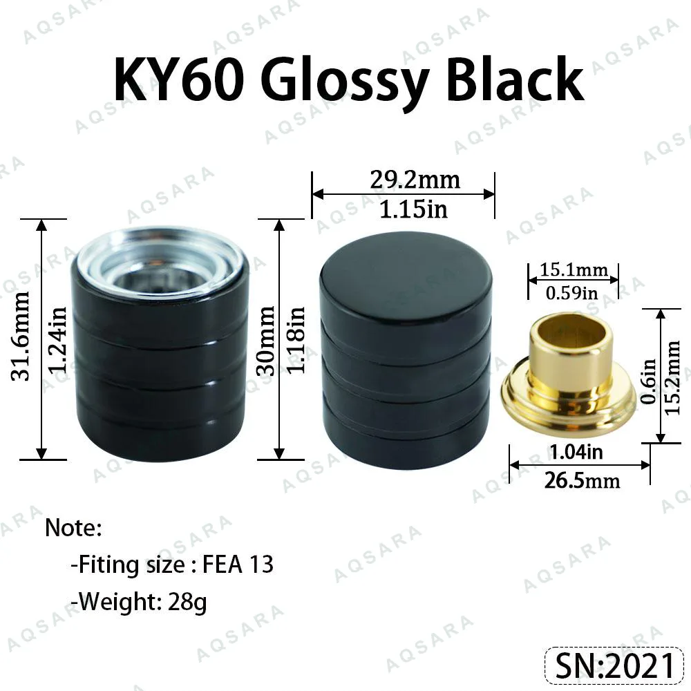 KY60 Magnetic Cap — Glossy Black