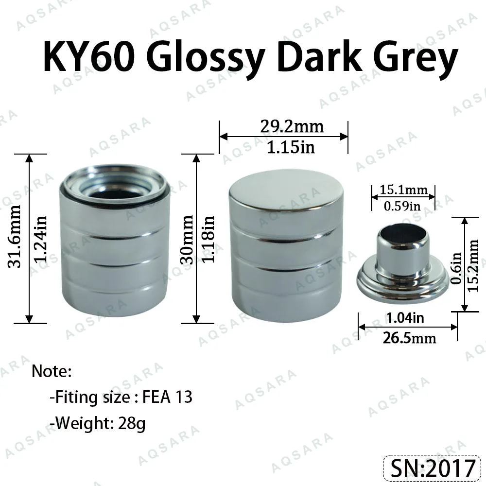 KY60 Magnetic Cap — Glossy Dark Grey