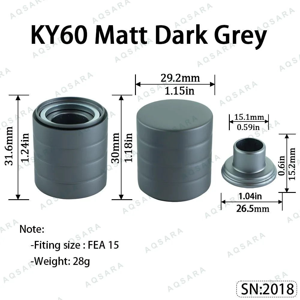 KY60 Magnetic Cap — Matt Dark Grey
