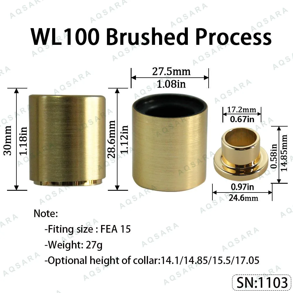 WL100 Magnetic Cap — Brushed process