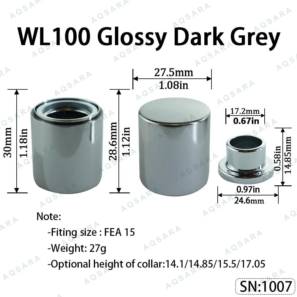 WL100 Magnetic Cap — Glossy Dark Grey