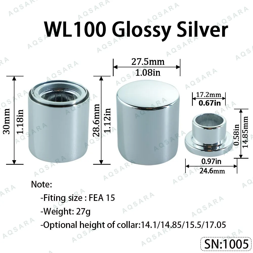 WL100 Magnetic Cap — Glossy Silver