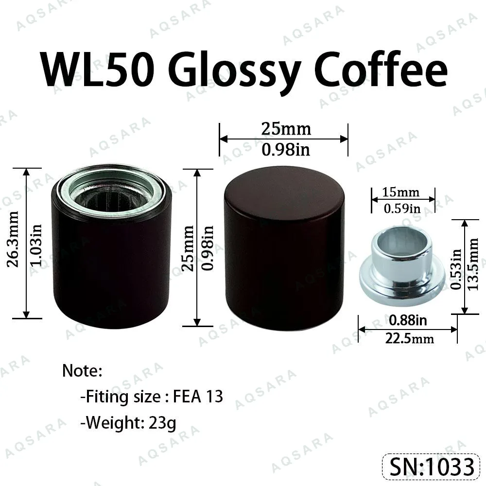 WL50 Magnetic Cap — Glossy Coffee