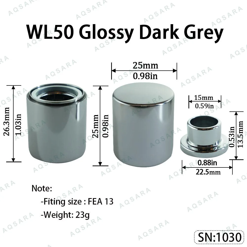 WL50 Magnetic Cap — Glossy Dark Grey