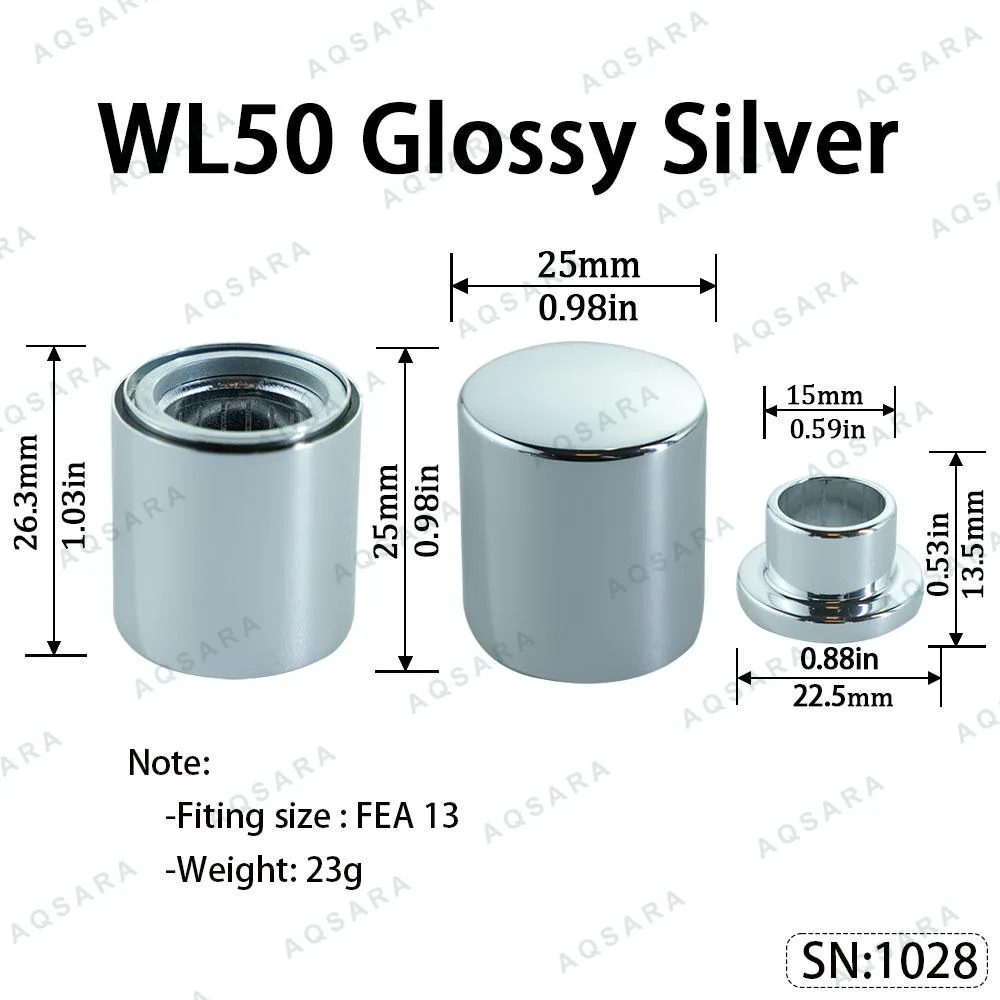 WL50 Magnetic Cap — Glossy Silver