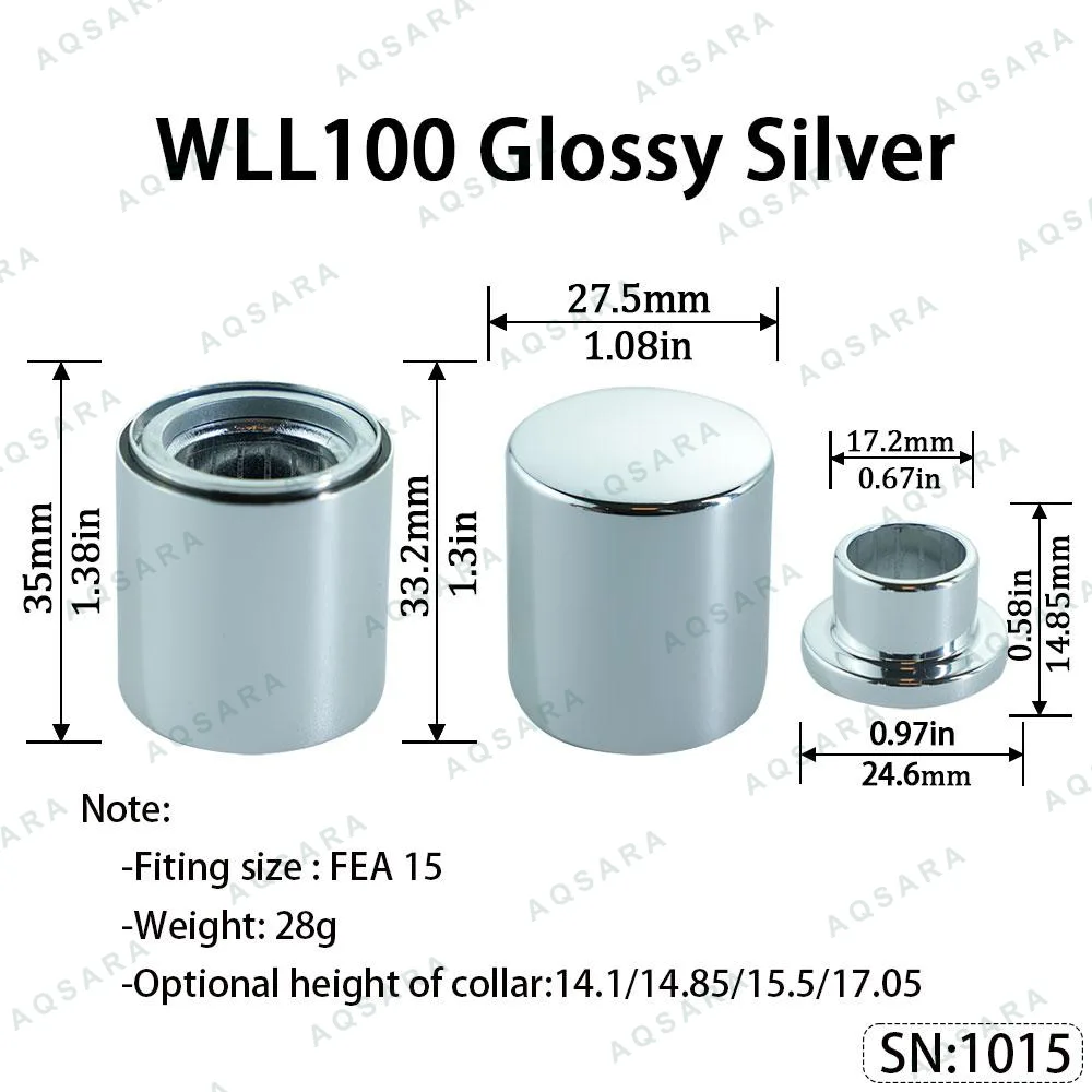 WLL100 Magnetic Cap — Glossy Silver